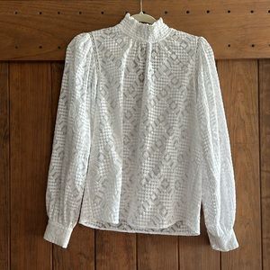 Sezane long sleeve lace blouse, size medium/38 (eu)